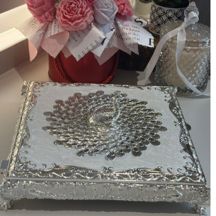 SS 4 IN 1 DRY FRUIT BOX PEACOCK''