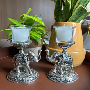 ELEPHANT CANDEL IN PAIR