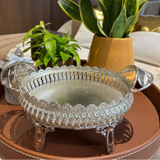 SS HAMPER TRAY WITH HANDLE AND LEG''