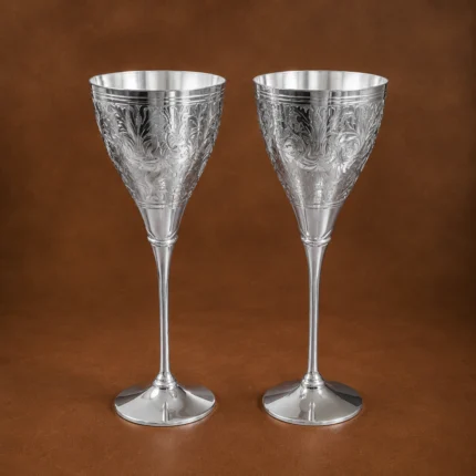 SILVET CHAMPAGENE GLASS IN BOX