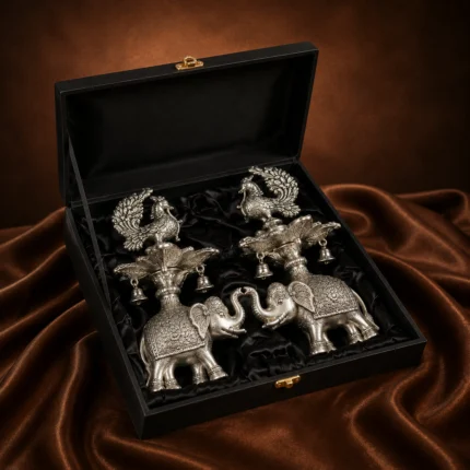 ELEPHANT WITH DIYA IN BOX PAIR